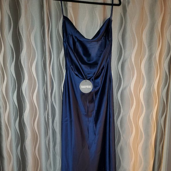 CELESTINA MAXI DRESS - NAVY - Picture 2 of 4